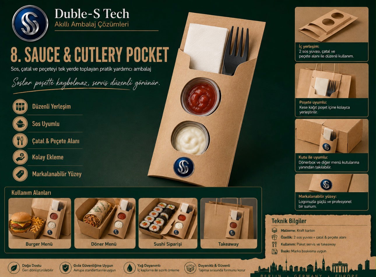 Sauce & Cutlery Pocket
